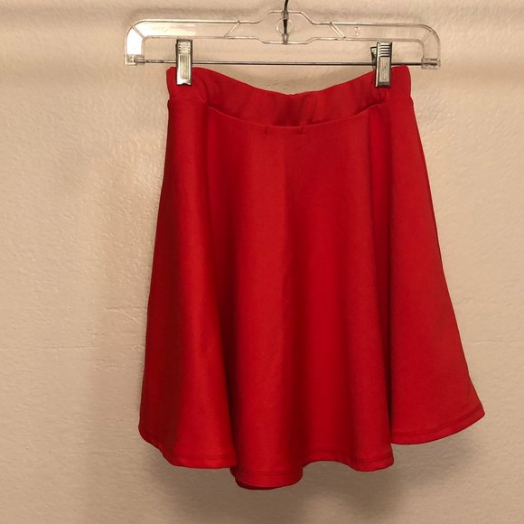 Dna Couture Red-Orange A-lne Skirt Small - Picture 2 of 4